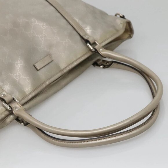 GUCCI GG implementation Tote Bag Silver 197953 Auth 134533 - Picture 8 of 16